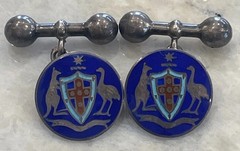 Antique Dunklings Cufflink Australian Federation-era Australian Coat of Arms