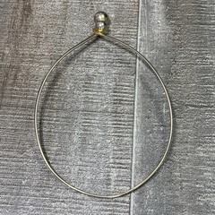 Vintage 1950s Gold Tone Collar Necklace Minimalist Neck Wire Choker Bib