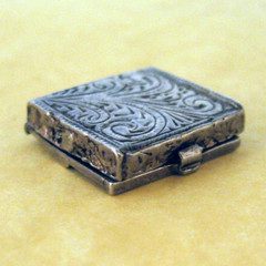 Vintage English Sterling Silver Opening Charm Decorative Wardrobe Trunk