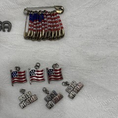 VTG 4th Of July Costume Jewelry LotCarolee Brooch USA 250th Birthday Celebration