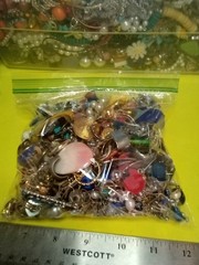 15#s Vintage Junk Drawer Scrap Jewelry Lot, All Kinds Of Stuff