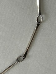 Rare Mid-Century Modernist Sterling Silver & Black Onyx Necklace c.1965–1975