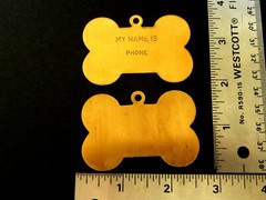 Dog Tags / Dog Bones / Raw Brass Stamping/ Tag Types/ Engraveable /2 Styles