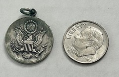 Vintage Sterling “United States Great Seal” Charm Pendant US Military Eagle 10g