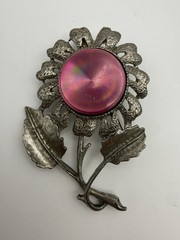 Vintage Jewelerama Brooch Lot Dog Flower Circle Wreath Pin