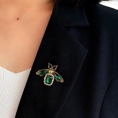 Crystal Bee Brooch Insect Pin Brooches For Women Clothes Scarf Clip Jewelry Gift