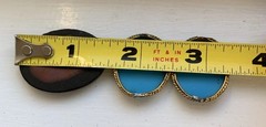 Victorian Grand Tour Opaline Glass Gold Filled Micro Scene Jewelry Medallions