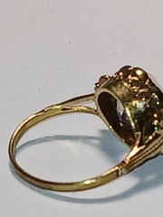 Antique Vintage 14K Gold Amethyst Ring size 6 2.7g English Hallmark AS IS
