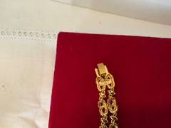 RARE CAMROSE KROSS JBK Jacqueline Kennedy Celtic Scroll Faux Kunzite Bracelet