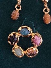 Vintage 4 Piece Scarab Jewellery Set.