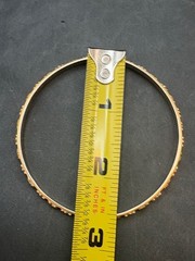 Vintage James Avery Heart & Flower 14 KT Gold Bangle Bracelet 20 Grams