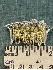 I Am Edgar Berebi All 4 Vintage Pin brooches All In A row Angel Great price