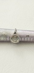 Signet Ring Sterling Silver 925 Monogram Pave Size 6