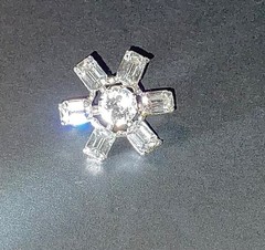Vintage Signed Coro Rhinestone Pin Brooch Six Spokes Grandmother’s Brooch/Pin