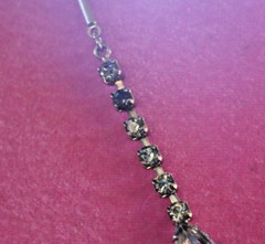 Vintage Necklace Rhinestones Very Light Citrine Color Choker