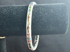 Vintage Cloisonne Bangle Bracelet Collection set of 7