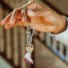 1PC Zinc Alloy Key Chain Wear-resistant Roller Skate Decorative Bag Pendants