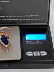 Vintage 1990-s 14 Ct Rolled Gold Sapphire Ring Size P US 7 1/2-HALLMARKED 585