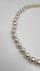 Vintage Faux Pearl Necklace Women’s Jewelry 19″ Screw Clasp Fancy Retro Beads