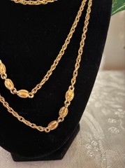 Monet Signed Necklace Gold Tone Chain Link – 57″ for any occasion