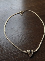 Christian Dior Vintage Heart Necklace Gold-tone, 1980s-era