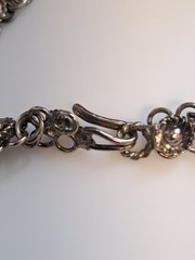Huge VTG Silver Tone Chain Mail Bib Necklace Boho Tribal Statement Festival Vibe