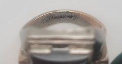 Vintage Refurbished Men’s 1/30 14K RGP Hematite Intaglio Cameo Ring Sz 9