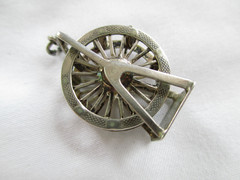 Vtg Sterling Charm LARGE European Style Ferris Wheel Revolves Seats Move *5.5g*