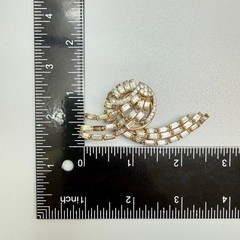 Vintage Art Deco Gold Filled Rhinestone Spray Brooch 1940s CR Co 1/20 12K Signed