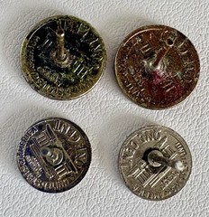 2 Pairs Vintage Lincoln Penny Coin Earrings Pierced Copper & Zinc 1960s–Modern