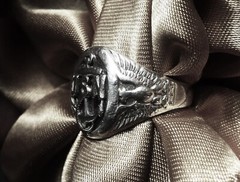 ANTIQUE OSTBY BARTON TITANIC UNITED STATES NAVY ANCHOR EAGLE STERLING MEN’S RING
