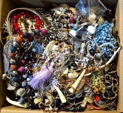 Tangled Unsearched Huge Jewelry Lot VTG Vintage & Mod Junk & Good Mix Resell Fun