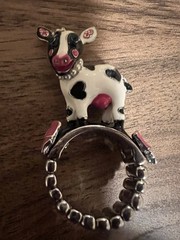 Betsey Johnson Cow Ring Sz 6 – Rare- 15