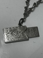 Vtg Silver Tone Charm Bracelet 1 Charm Sterling 7″ Lucky Clover Phone Love B731
