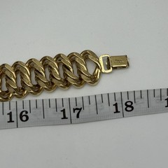 Vintage Napier Gold Tone Chain Necklace Chunky 3/4″ Wide Statement 1980s 18″