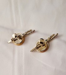 Vintage Gold Tone Screw Back Painters Palet Artist Earrings No Holes Needed