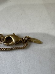 Vintage AVON Gold Tone Rhinestone Open Floating Heart Pendant Necklace w/ Box