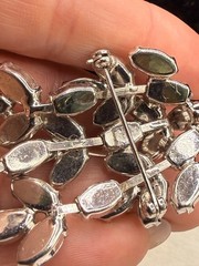 Vintage Weiss Rhinestone Chandelier Brooch Silver Tone Full of Sparkle Waterfall