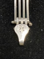 Vintage .925 Sterling Silver Bar Link Bracelet Unisex 7.5” 14.53g
