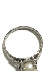 Vintage Silver Pearl Ring Genuine Pearl Size US 6 Elegant Jewelry