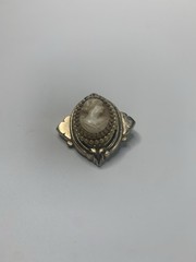Vintage Gold Tone Coro Cameo with Original Box