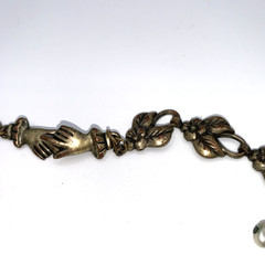 La Contessa Mary DeMarco Vintage Pewter Frog Whimsical Charm Statement Necklace