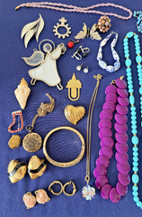 Vintage Estate Lot of COSTUME JEWELRY w/ box