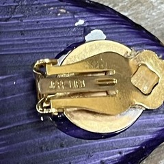 Jeff Lieb Earrings Purple Gold Tassle Look