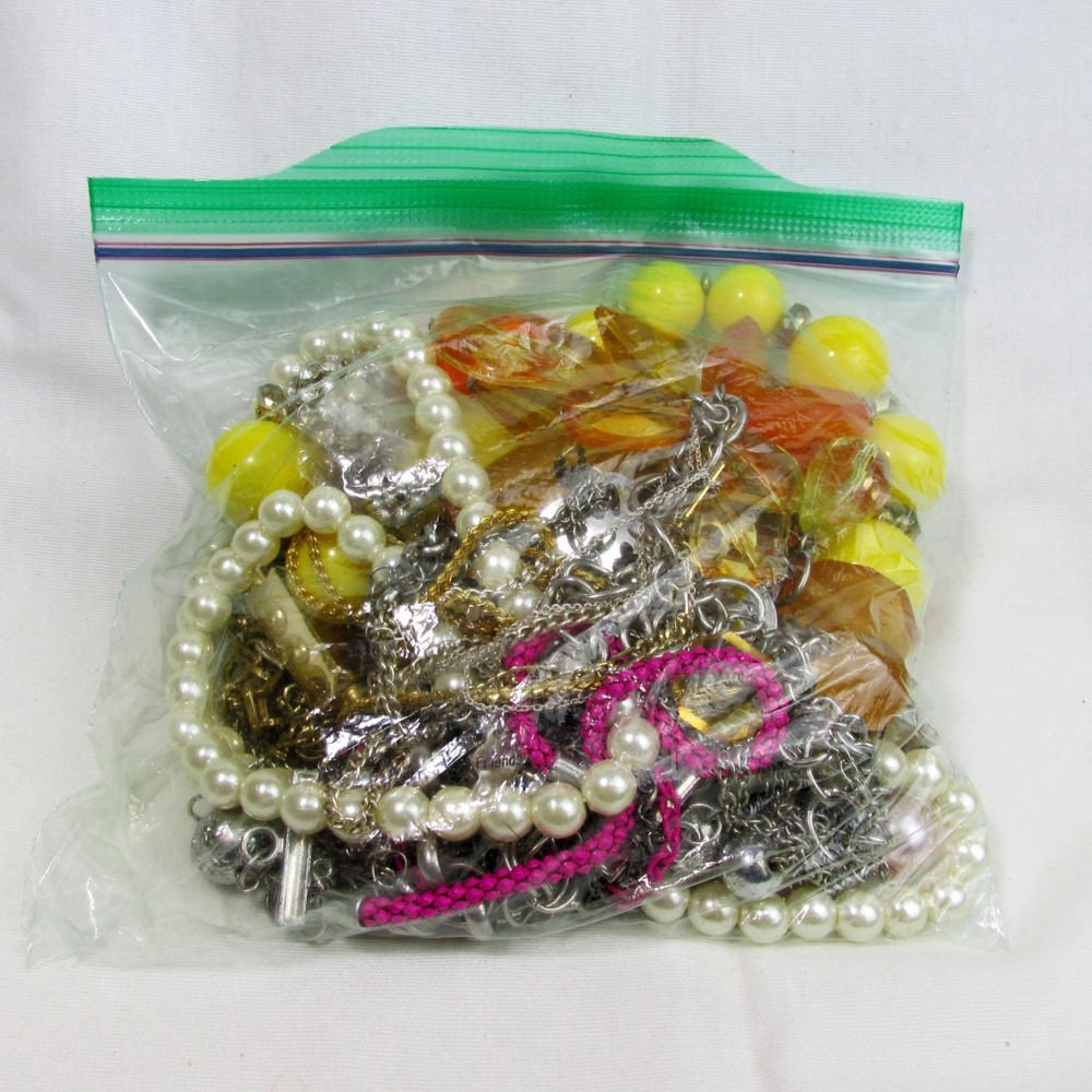 Vtg to Now Jewelry Bulk Lot 1 lb Mixed Bag Costume Jewelry Craft Supply Resale