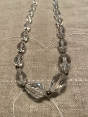 Swarovski Vintage Clear Crystal Faceted Necklace 24-27 Adjustable Length