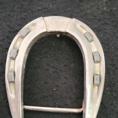 Vintage Silver Tone Horseshoe Brooch Pin, Luck Theme, Unisex Adults