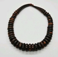 Catherine Noll Necklace Graduated Disc Amber Brown Multicolored 21 in Vintage