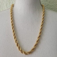 Romanza Italy Yellow Gold Plated Necklace Chunky Multi-Link 24″