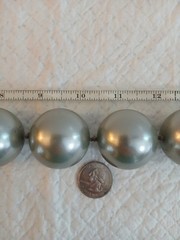 1960s Jumbo Faux Pearl Necklace Oversized Pearl 21in Vintage